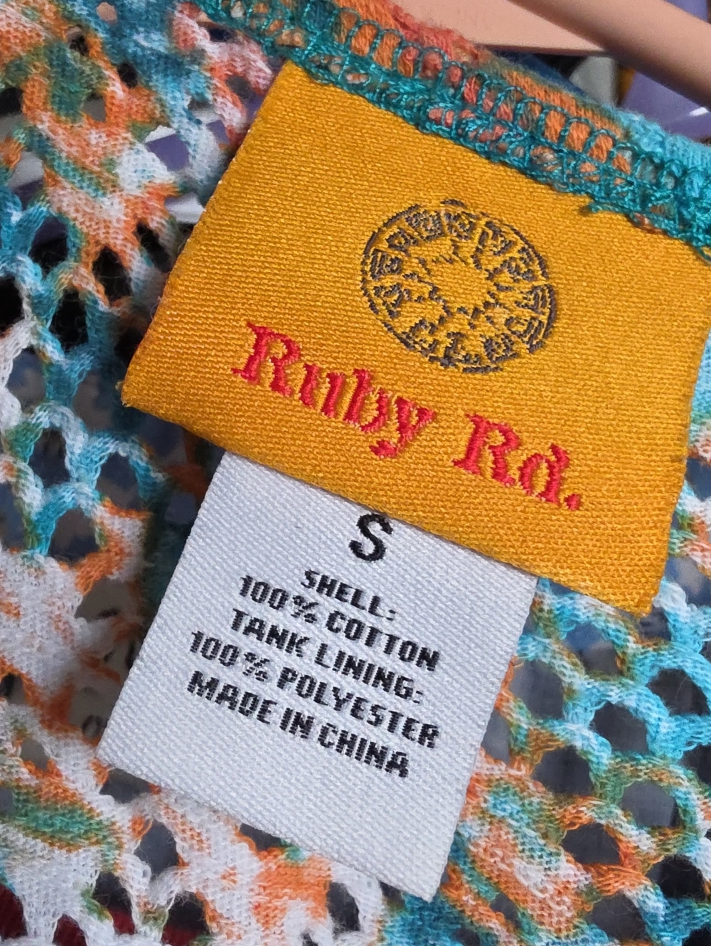 4/$15๐ขโขRuby Rd. Turquoise Multi-Color Short Sleeve Top - Picture 5 of 5
